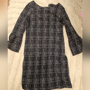 Banana Republic Black and White Plaid Dress